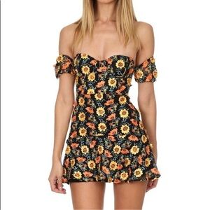 For Love and Lemons Amelia Strapless Mini Dress